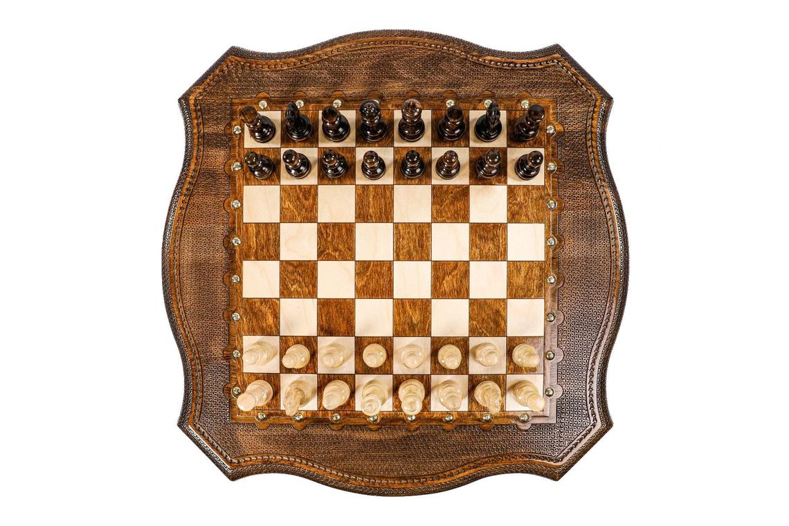 Table d'Echecs Ancestrale Echiquier