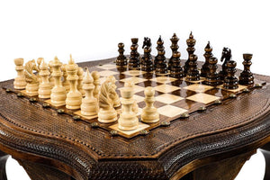 Table d'Echecs Ancienne Cavalier