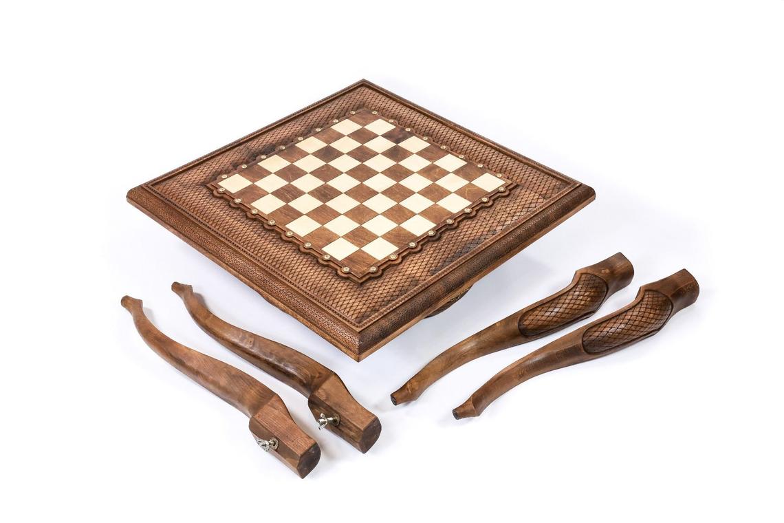 Table d'Échecs <br>en Bois de Hêtre