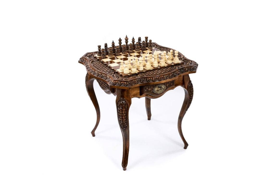 Table d'Échecs <br>avec Tiroir de Rangement