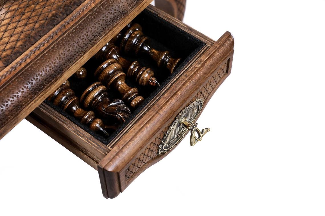 Table d'Échecs <br>en Bois de Hêtre