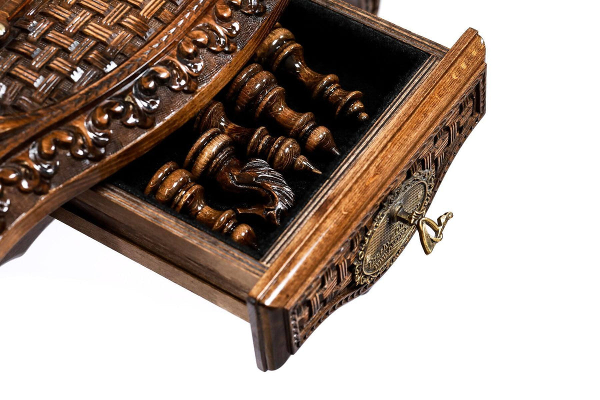 Table Echiquier Pions Noirs