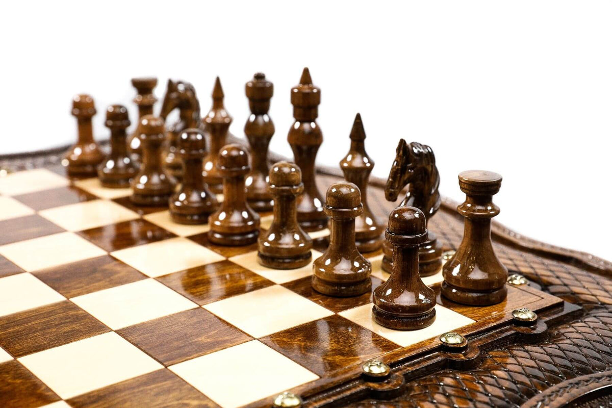 Table Jeu d'Échecs <br>en Bois