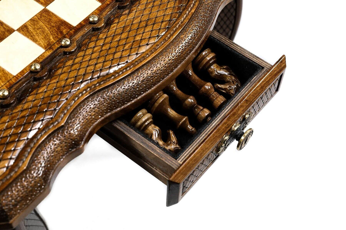 Table Jeu d'Échecs <br>en Bois