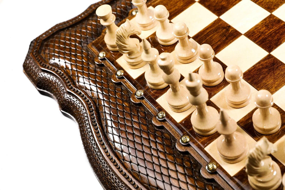 Table Jeu d'Échecs <br>en Bois
