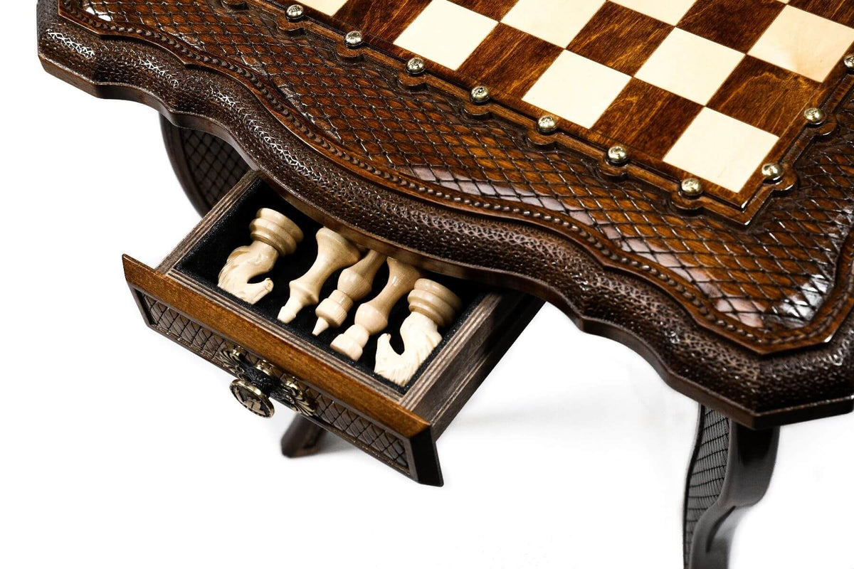 Table Jeu d'Échecs <br>en Bois
