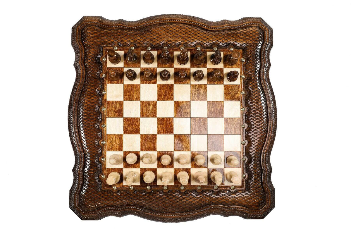 Table Jeu d'Échecs <br>en Bois