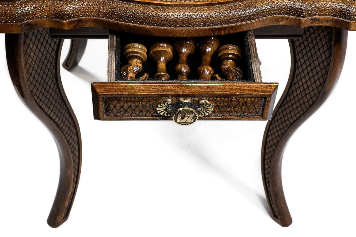 Table Jeu d'Échecs <br>en Bois